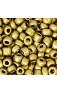 Seed beads 6/0 (4mm) Metallic antique gold